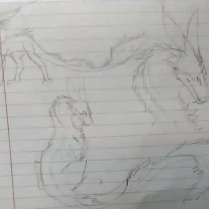 Sketches for another dragon