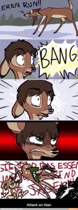 if attack on titan was bambi