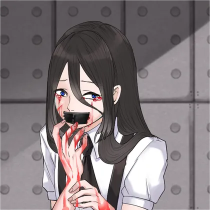 She is surrounded by fire and is locked in a room (this is Jade)