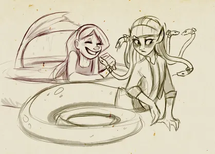 Mermaid Mabel vs Snake lady Pacifica Mermaid Mabel vs Snake lady Pacifica