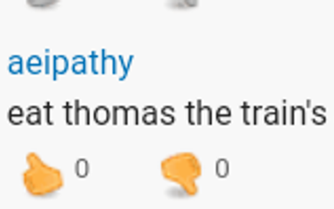 How do I eat Thomas the train's caboose? How do I eat Thomas the train's caboose?