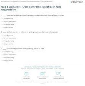 Cultural Connections: Relationship Quiz Cultural Connections: Relationship Quiz