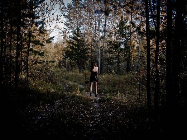 You are lost in the woods after dark. What do you do?