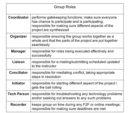 In a group project, what role would you prefer?