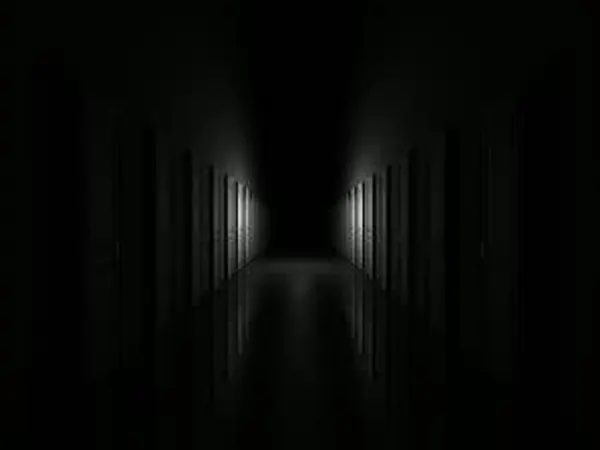 You are abstract figures inside the mind of Luke, an insane psychopath. You start walking in a dark room and see 4 doors in front of you with different writings on them, which one will you choose to go to?