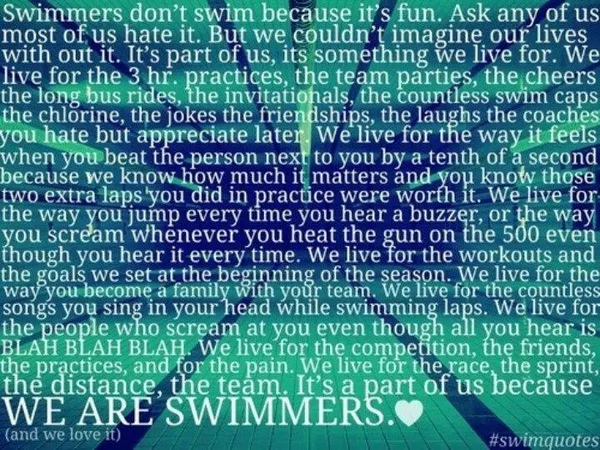 What's your favorite thing about swimming?