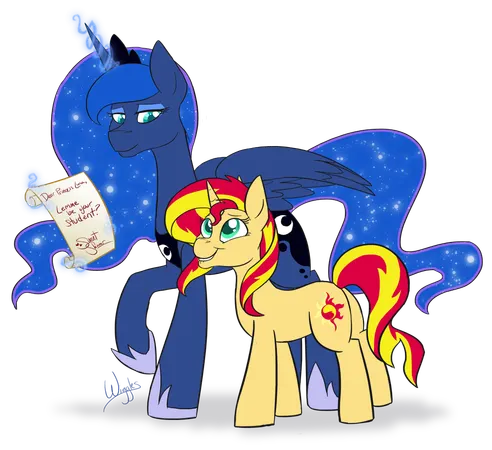Hi and welcome to the quiz. Today you will (possibly) find out which MLP you are; Luna or Sunset.  Ok, first question! Who is your favorite character?