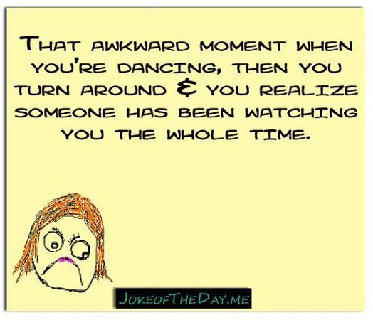 What's your reaction when you realize you're dancing off-beat?