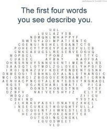 What four words would your friends describe you as?