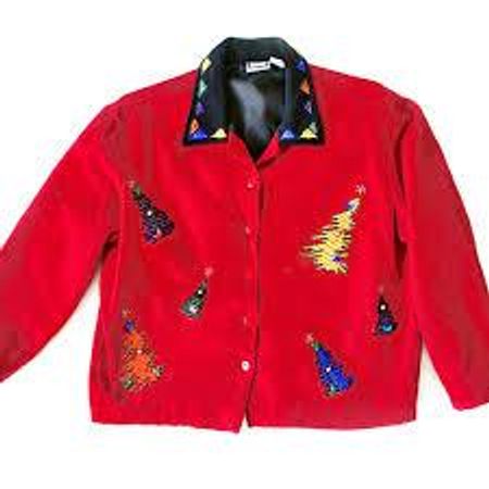 A person in the store asks you if the jacket they are trying on looks good or not, they look like they really like it even though it looks bad on them.