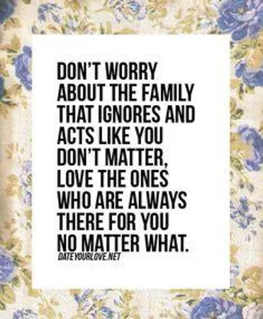 If you had to choose between you and your family, who would you choose?