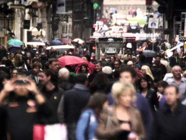 When you're out walking in public, you're most likely...