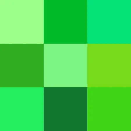 Choose a shade of green: