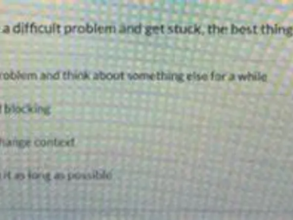 What do you usually do when facing a difficult problem?
