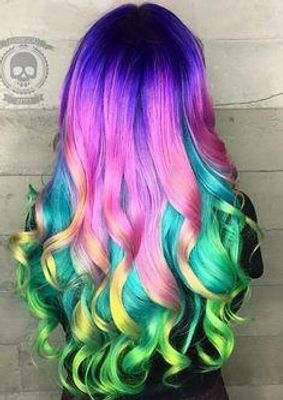 Which rainbow hairstyle do you like most? Which rainbow hairstyle do you like most?
