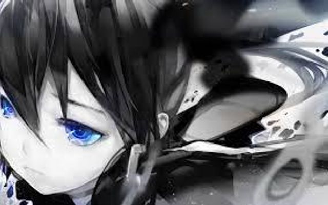 what color is black rock shooter's hair? what color is black rock shooter's hair?