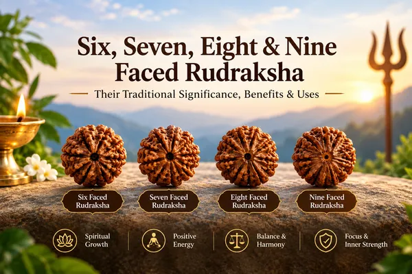 Six, Seven, Eight & Nine Faced Rudraksha: Traditional Significance