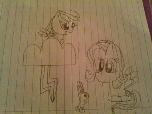 do you like this picture? It may be blurry. Its supossed to be fluttershy and rainbow dash. do you like this picture? It may be blurry. Its supossed to be fluttershy and rainbow dash.