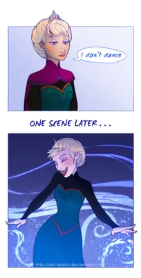 Has you or somebody Elsa (see what I did there?) noticed this? In Frozen, Elsa says "I don't dance" then when she is singing Let it Go she is dancing? Has you or somebody Elsa (see what I did there?) noticed this? In Frozen, Elsa says "I don't dance" then when she is singing Let it Go she is dancing?