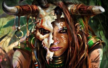 <c:out value='Loketta in witch doctor garb'/>