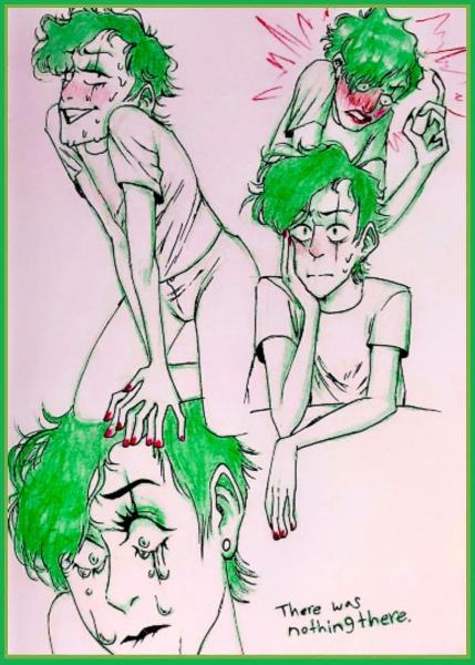 <c:out value='vent-ish doodles of Bon w/o his mask'/>