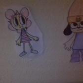 Parappa decorations I made for our room
