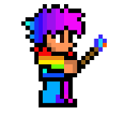 Bisexual, Homosexual, cotton candy terraria character