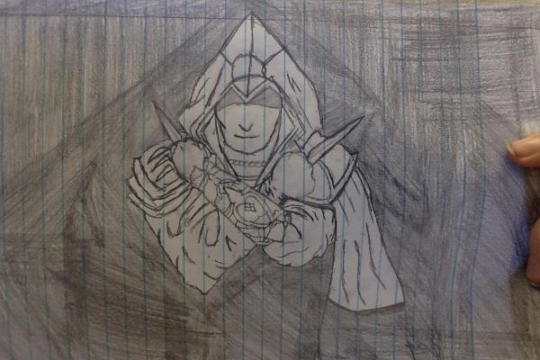 <c:out value='Ezio from Assassin's Creed (lines are crooked and it looks terrible)'/>