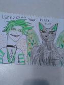 Lucky charm & black cat after dead