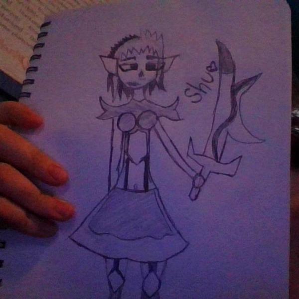 <c:out value='this is my older brother's character, i just drew her'/>