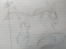 Sketches for another dragon