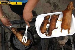 Fried baby pigs