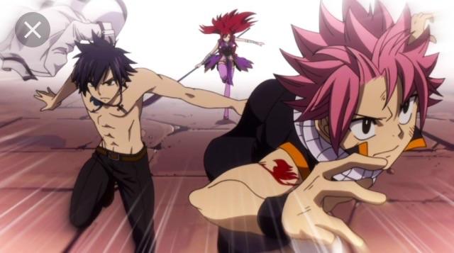 Erza, Natsu, and Gray are in a fight!