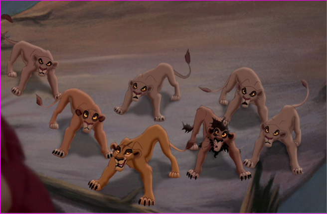 How do you think Simba choose which lions to exile?