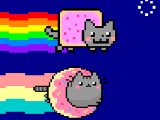 Nyan cat vs Pusheen!