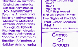 Characters from game or groups of the characters category: sister location or the funtimes