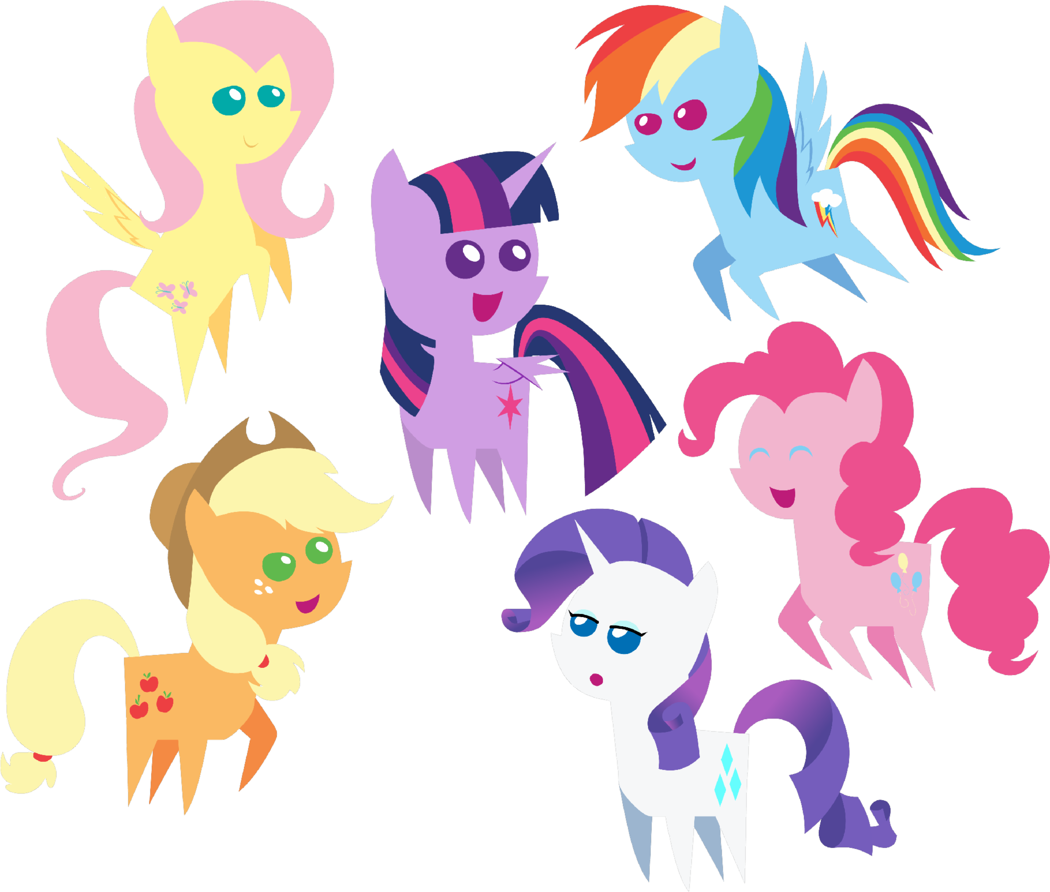 Favourite mane six pony? (I picked the scariest pics ever...)