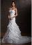 Trumpet/Mermaid Strapless Court Train Organza Wedding Dress With Ruffle Beading Sequins