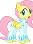 Fluttershy's white, jeweled outfit look