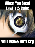 L losing his cake