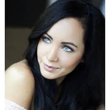 Black hair with blue/green eyes Black hair with blue/green eyes