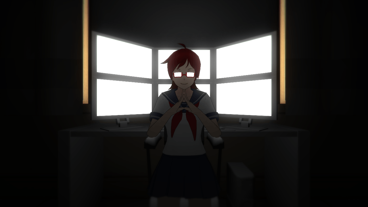 the info-chan face reveal/cutscene the info-chan face reveal/cutscene