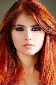 Red hair with brown eyes