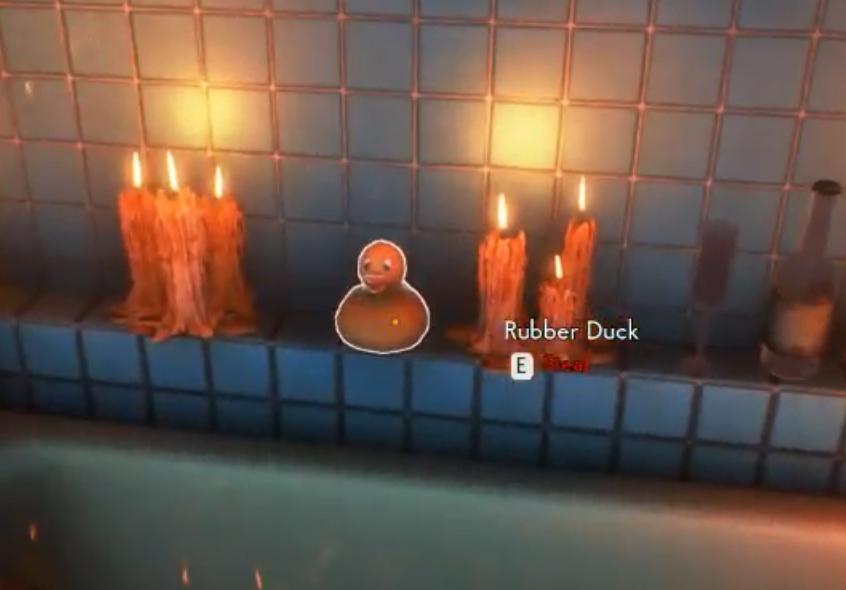 Take The Rubber Duck That Was Beside The Dead Body And Candles