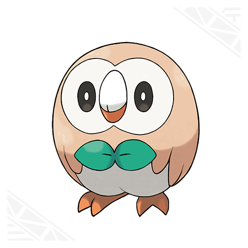 Rowlet(grass quill) Rowlet can attack without making a sound. Rowlet(grass quill) Rowlet can attack without making a sound.