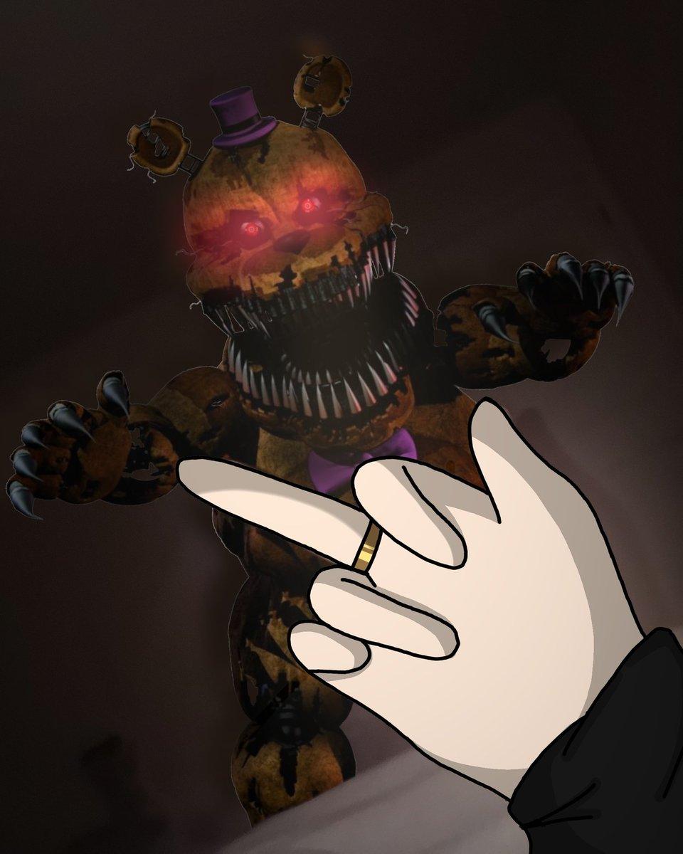 CC flipping off Fredbear