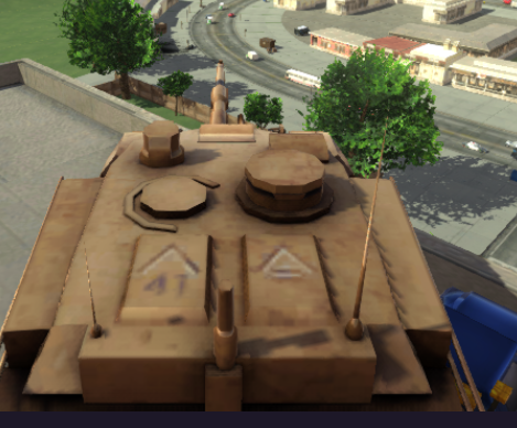 Launch a tank into traffic