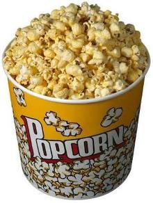 A bucket of popcorn of! I am hungry right now!
