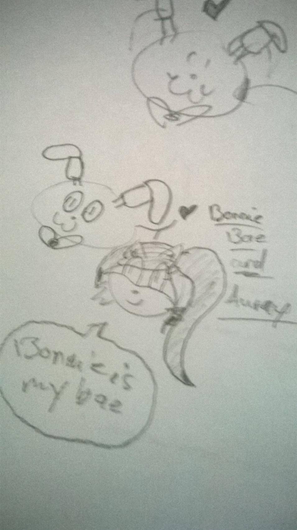 Bonnie x Aurey (lol pls don't pick this one xD I only call him my bae cause I like him a lot :3 pic is weird btw!)