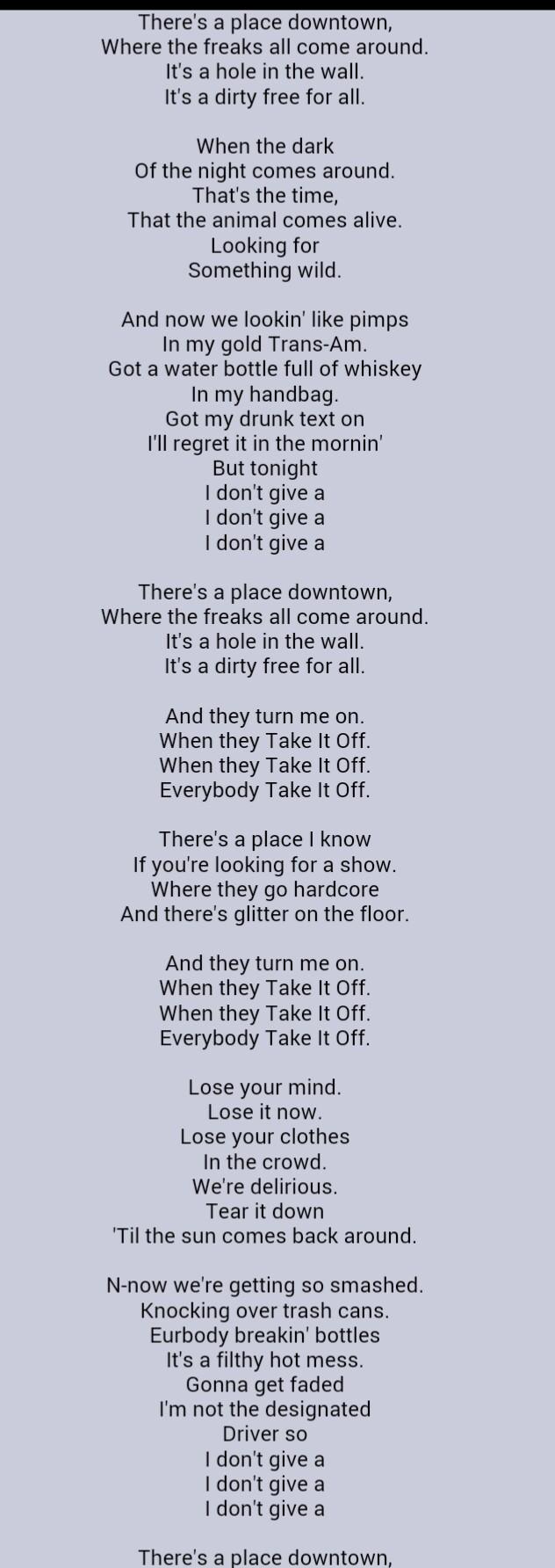 Take it off - Kesha